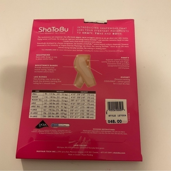 ❤️NEW ShaToBu Waist To Knee Calorie Burning Shapewear - Picture 4 of 4
